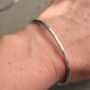 Handmade Sterling Silver Hammered Bangle, thumbnail 2 of 2