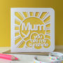 Mum, Dad … You Are My Sunshine Papercut Card, thumbnail 1 of 5