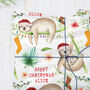 Sloth Personalised Christmas Wrapping Paper 556, thumbnail 4 of 4