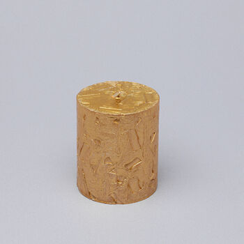 G Decor Adelle Aurelia Gold Signature Waxwork Pillar Candle In Warm Gold, 3 of 5