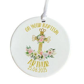 Personalised Baptism Ornament Gift For Boy, 3 of 7