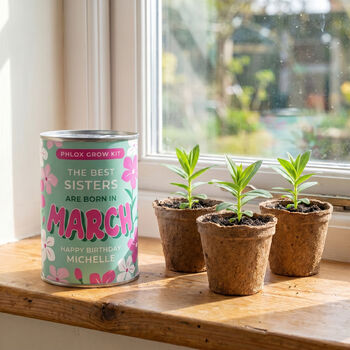Personalised March Grow Your Own Flower Gift, 2 of 4