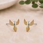 Sterling Silver And Gold Plated Phoenix Stud Earrings – 10mm, thumbnail 1 of 4