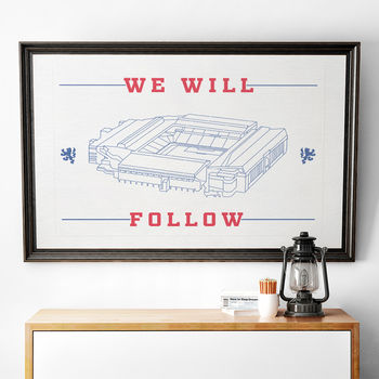 'We Will Follow' Football Stadium Print, 2 of 2