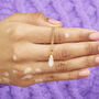 Gold Plated Mini Rainbow Moonstone Necklace, thumbnail 2 of 5