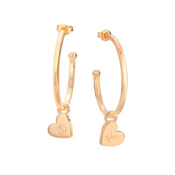Personalised Heart Hoop Earrings, 7 of 8