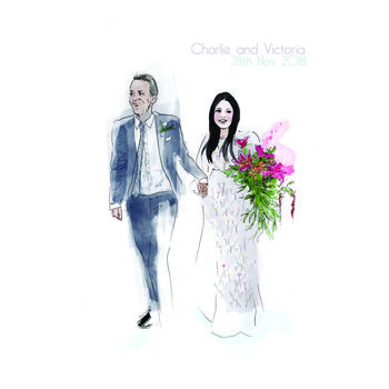 Wedding Portrait Illustration, 9 of 11