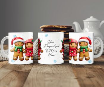 Personalised Gingerbread Couple Christmas Mug, 2 of 2