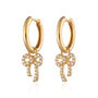 Bow Charm Hoop Earrings, thumbnail 6 of 6