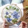 Floral Embroidery Stitch Craft Kit Gift, thumbnail 1 of 4