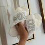 Mother Of The Groom Personalised Pearl Slippers, thumbnail 2 of 2