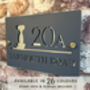 Personalised Sitting Dog Silhouette Design House Number Sign Acrylic, thumbnail 1 of 3
