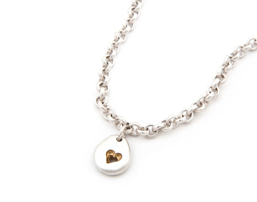 Pebble Heart Or Flower Chain Necklace By Latham & Neve ...