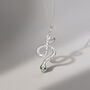 Serpentina Emerald Sterling Silver Necklace, thumbnail 1 of 10