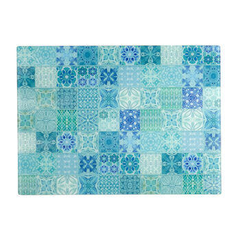 Turquoise Blue Teal 'Mixed Tiles' Chopping Board, 8 of 10