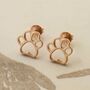 Sterling Silver Paw Print Studs, thumbnail 7 of 9