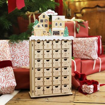 Personalised Fill Your Own Gingerbread Village Cutout Advent Calendar, 7 of 7