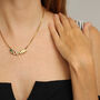 Personalised Name Necklace In Bubble Font With Birthstone, thumbnail 2 of 12