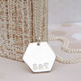 Mens Silver Personalised Hexagon Initials Necklace, thumbnail 1 of 5
