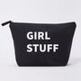 Black Cotton Girl Stuff Pouch, thumbnail 1 of 2