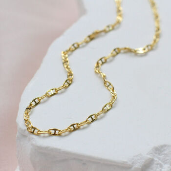 9ct Yellow Gold Flat Rambo Chain Necklace, 3 of 6