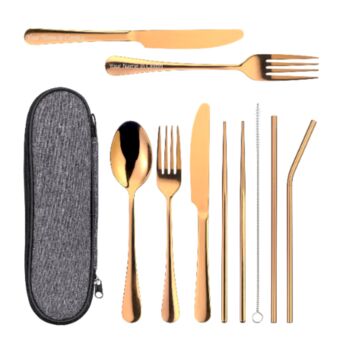 Stainless Steel Travel Cutlery Gift Set For Him, 5 of 7