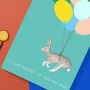 Hare Birthday Card, thumbnail 2 of 3