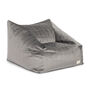 Slate Grey Velvet Beanbag Chair, thumbnail 2 of 3