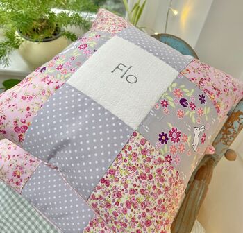 Ditsy Bunny Cushion, 2 of 4