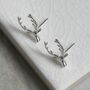 Sterling Silver Stag Stud Earrings, thumbnail 5 of 7