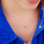 Girl's Sterling Silver Mini Birthstone Charm Necklace, thumbnail 3 of 9