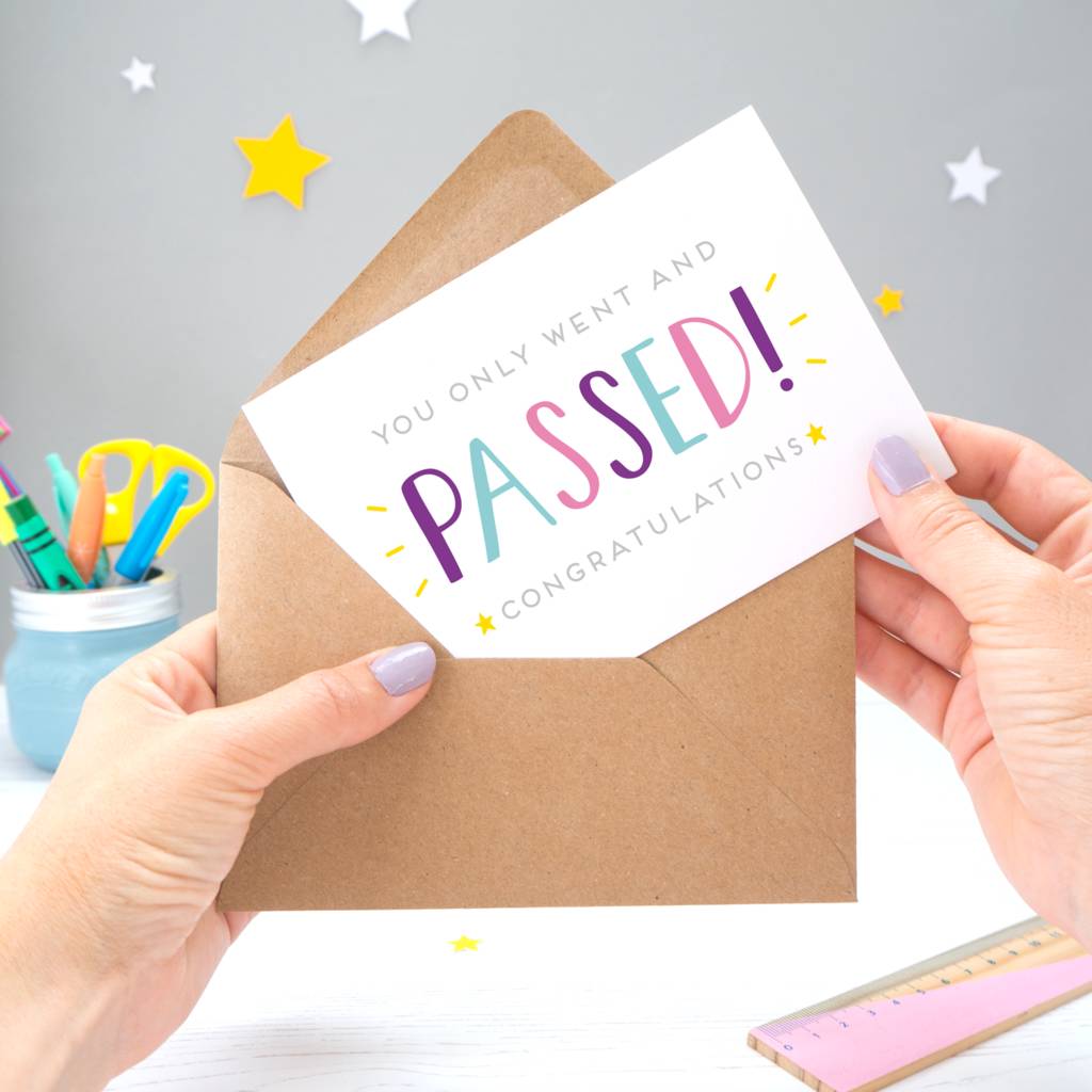 You Passed Exam Card By Joanne Hawker 6437