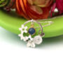 February Birthstone And Flower Sterling Silver Necklace, thumbnail 2 of 9