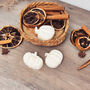 Set Of Three White Pumpkin Tea Light Candles, thumbnail 4 of 10