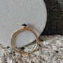 Hammered Gold And Black Sapphire Ring, thumbnail 1 of 5