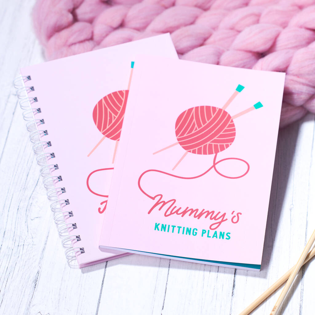 Personalised Knitting Planner Notebook By Oakdene Designs