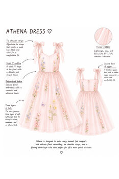 Athena In Blush Party Or Flower Girl Dress, 8 of 11