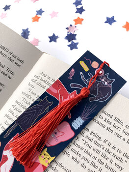 Cat Themed Personalised Bookmark, 5 of 9