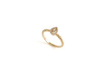 Yellow Pear Cut Diamond Engagement Ring, 3 of 6