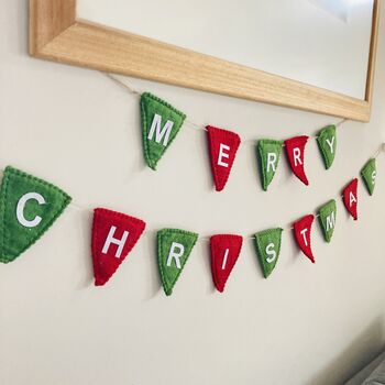 Merry Christmas Decorative Bunting, 4 of 5