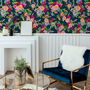 Mixed Bee Dark Blue Wallpaper, thumbnail 4 of 7