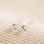 Tiny Sterling Silver Crystal Stud Earrings, thumbnail 1 of 2