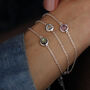Sterling Silver Double Gemstone Chain Bracelet, thumbnail 1 of 4