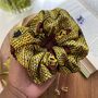 Woodland Mushroom Floral Cotton Scrunchie Hair Tie, thumbnail 1 of 4