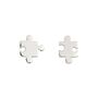 Sterling Silver Jigsaw Stud Earrings, thumbnail 5 of 5