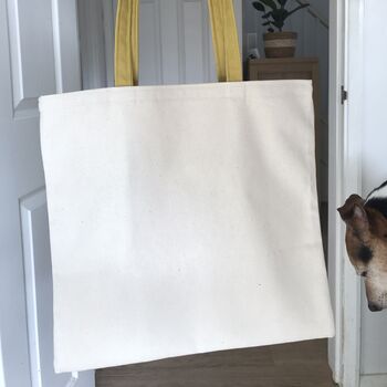 Yellow Tote Bag With Motivational Message Inside, 3 of 4