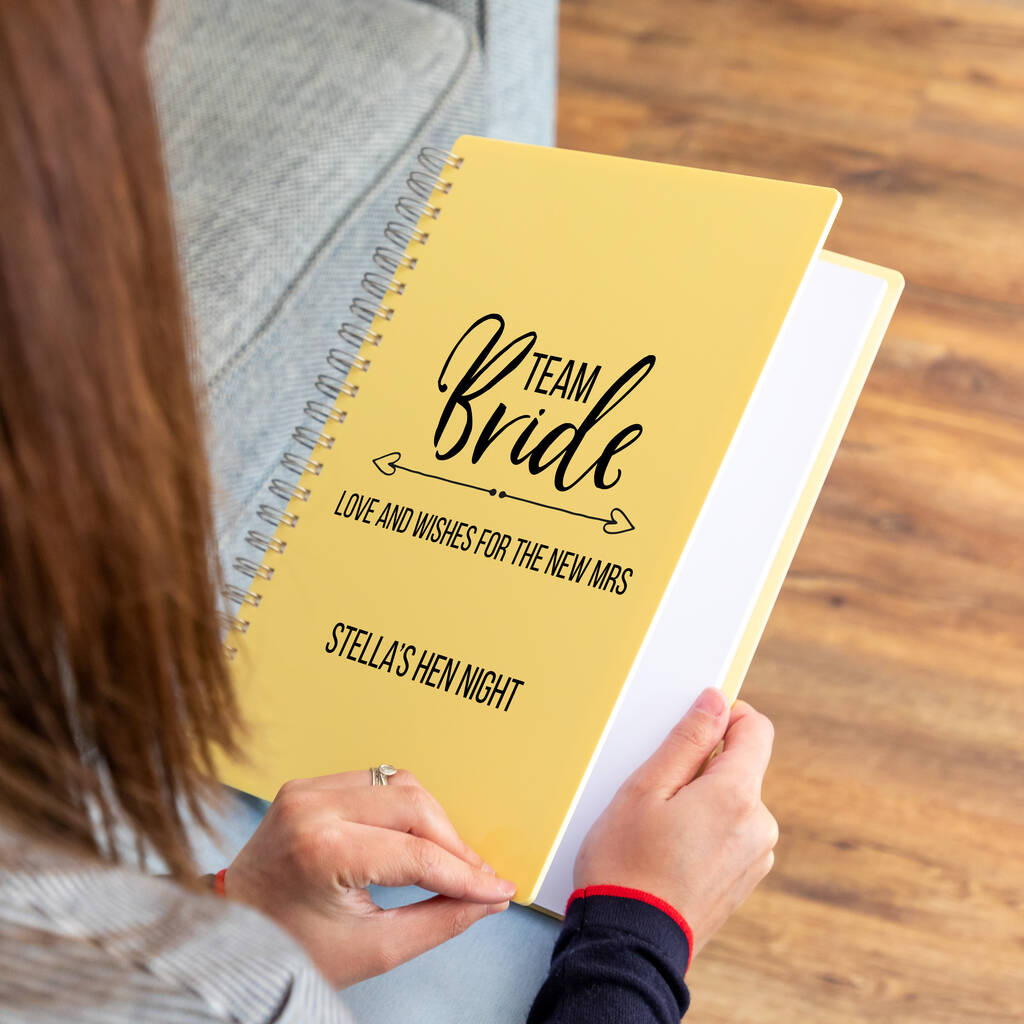 Personalised Team Bride Hen Party Guest Book By Mirrorin
