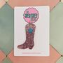 Pink Cowboy Boot Glitter Resin Christmas Decoration, thumbnail 1 of 4