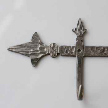 Handmade Iron Coat Rack Hooks. Choice Of Three Designs, 3 of 12
