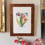 T Is For Tulips Flower Letter Print, Personalised, thumbnail 1 of 7